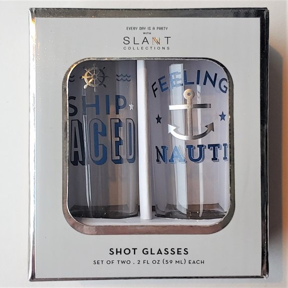 New Francesca's Collection Nautical Shot Glasses - Picture 2 of 3